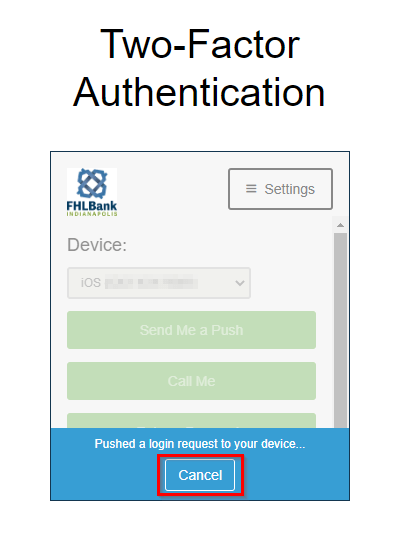 Select cancel button